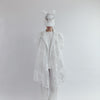 caroline bosmans transparent rose dress white