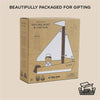 wooden sailing boat & captain