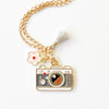 camera charm and tassel necklace