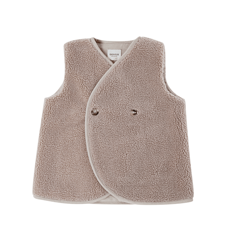 donsje monty baby vest hazelnut
