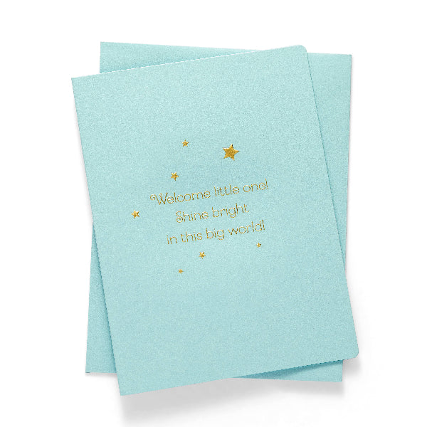 shine bright little one greeting card