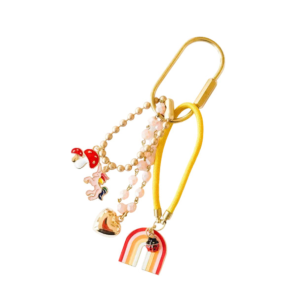 rainbow keychain bag charm