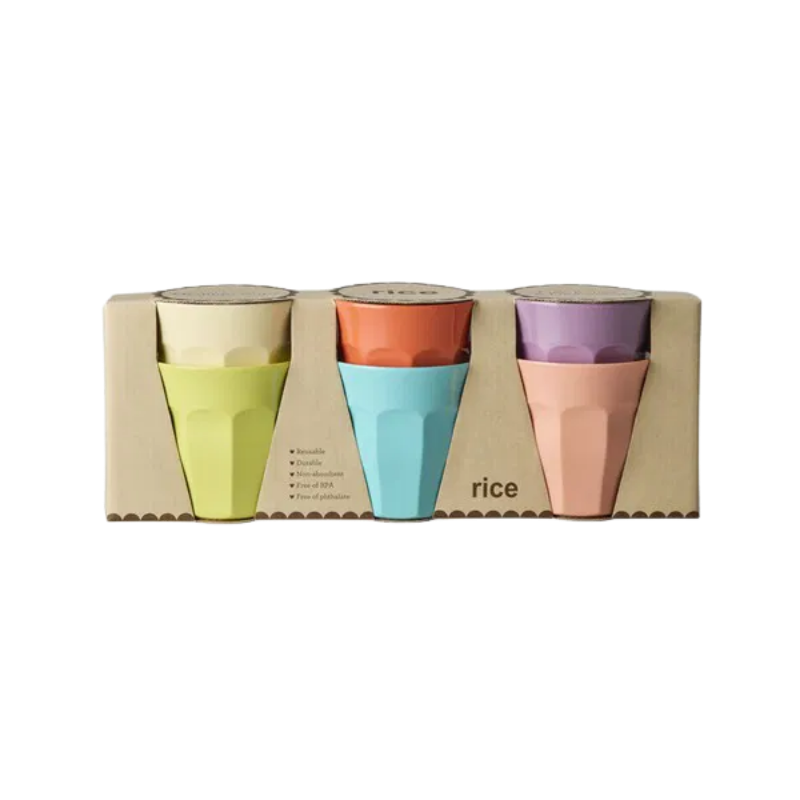 melamine medium cups set glory days colors