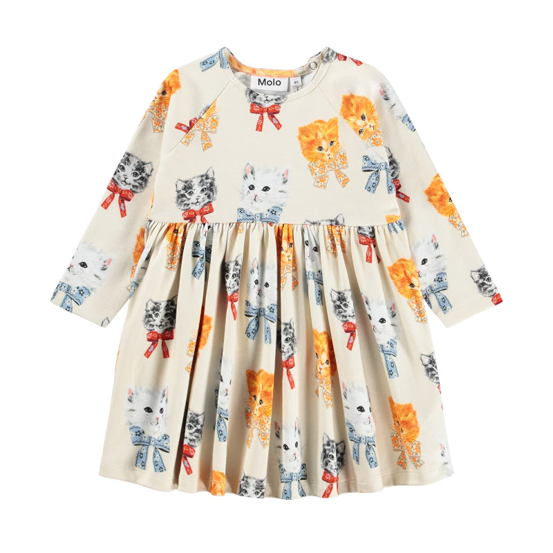 molo charmaine baby dress retro kittens