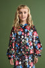 maison mangostan florecitas velour sweatshirt black