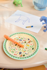 melamine kids plate fun fair mint print
