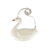 donsje swan purse off-white metallic