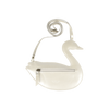 donsje swan purse off-white metallic