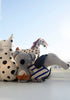 oyoy slinkii dog cushion beige/dark blue