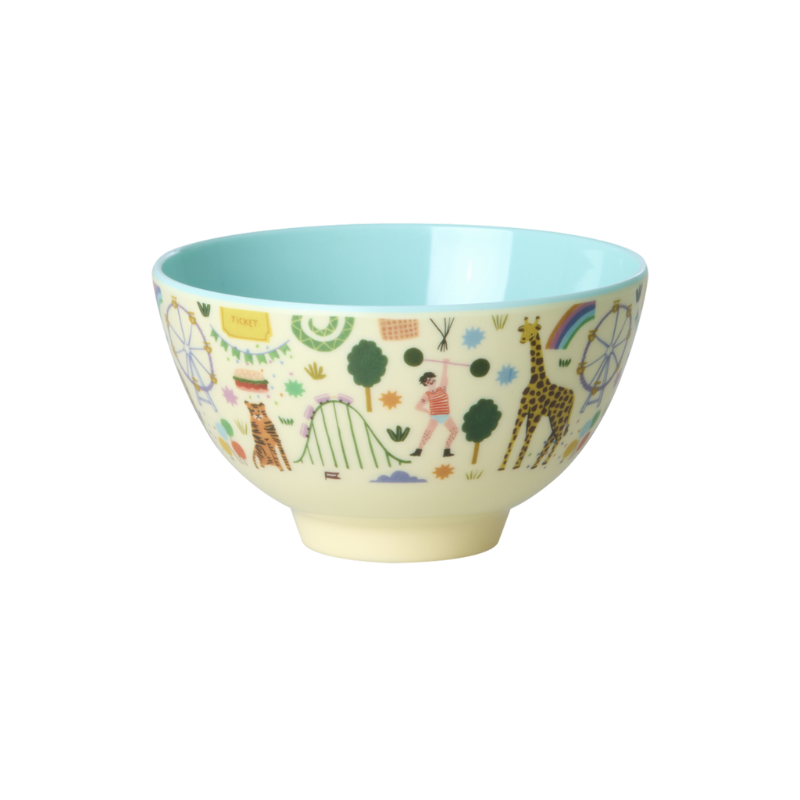 melamine small bowl fun fair print