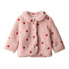 molo ursula fleece baby jacket red hearts