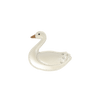 donsje swan hair clip off-white metallic