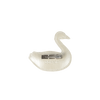 donsje swan hair clip off-white metallic
