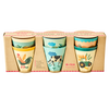 Set of three medium melamine cups with farm animal designs 