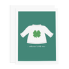 lucky baby sweater greeting card