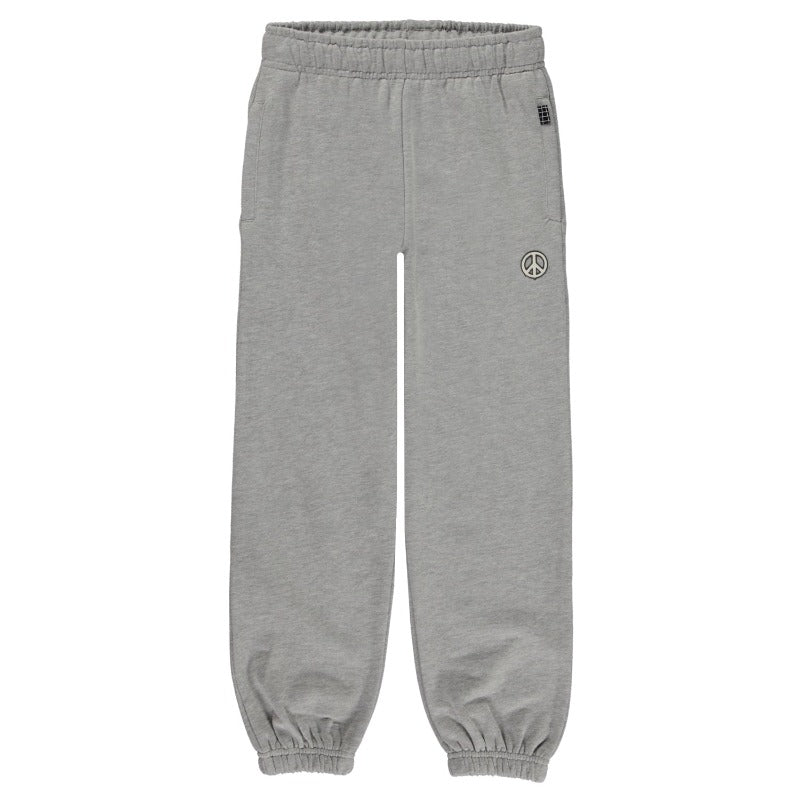 front of the molo adan sweatpants in grey melange