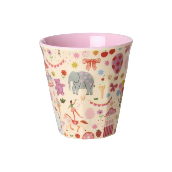 rice kids melamine cup fun fair pink print
