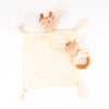 Baby comfort blanket with plush toy and teething ring