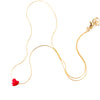 red heart charm gold filled necklace