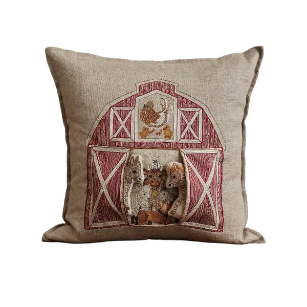 coral & tusk red barn pocket pillow