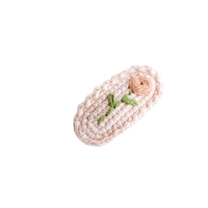 rose hair clip pink