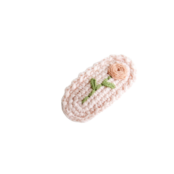 rose hair clip pink