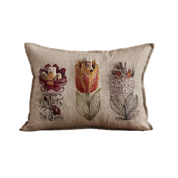 coral & tusk flower friends pocket pillow