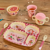 melamine baby dinner gift set hero print pink