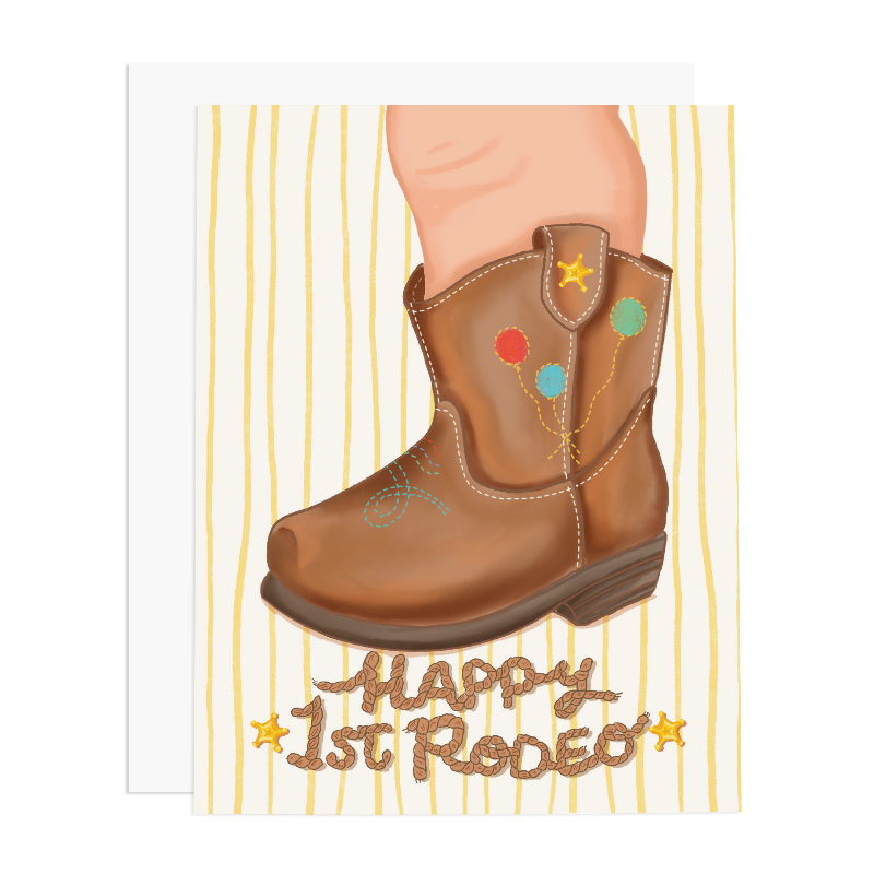 happy first rodeo greeting card