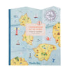 Coloring book with map design and stickers moulin roty
