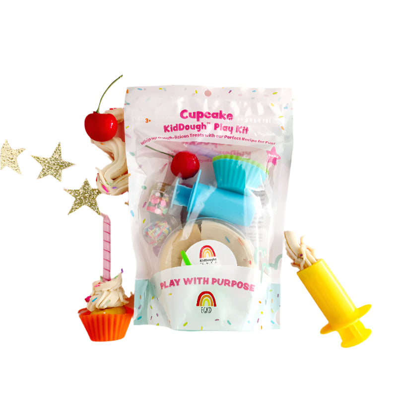 earth grown kidsdough cupcake play kit