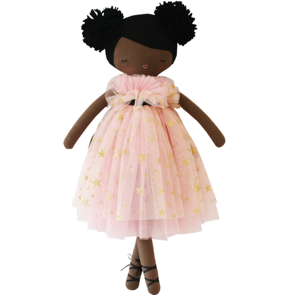 alimrose halle ballerina doll dark brown
