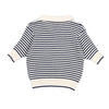 the new society azalea knit polo midnight stripes