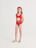 bobo choses pixel daisy swimsuit red