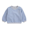 bobo choses stripes baby sweatshirt light heather grey