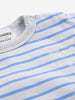 bobo choses stripes baby sweatshirt light heather grey