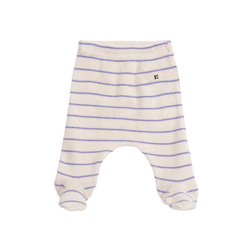 bobo choses stripes footed baby leggings off-white