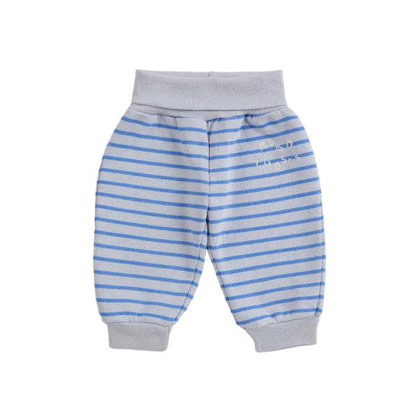 bobo choses stripes baby jogging pants light heather grey