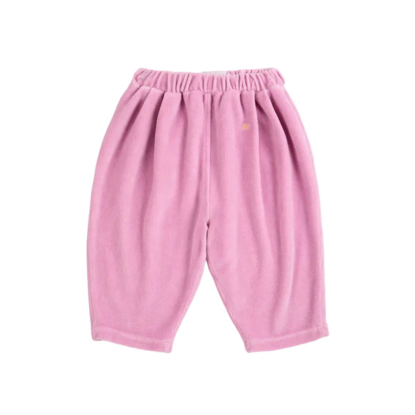 bobo choses bc velvet baby jogging pants pink