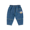 bobo choses taxi saurus tag denim baby pants midnight blue