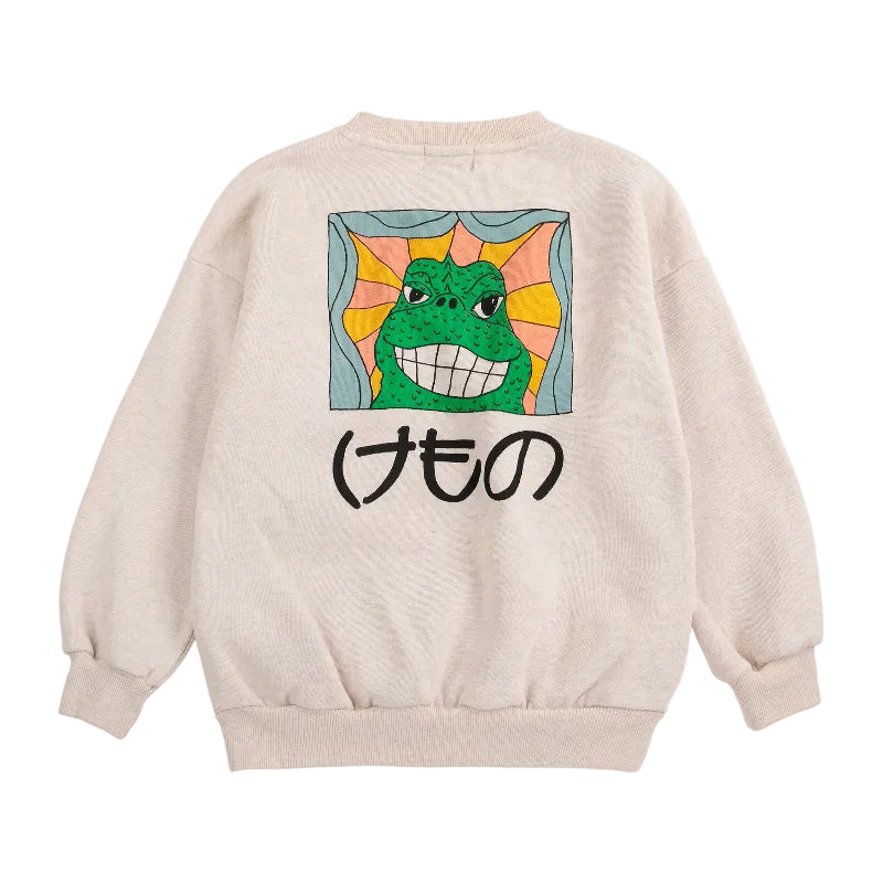 bobo choses beast sweatshirt beige