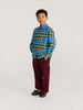 bobo choses tartan all over shirt blue