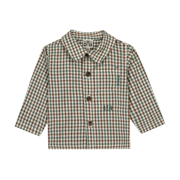 bonton sunday baby shirt mini check