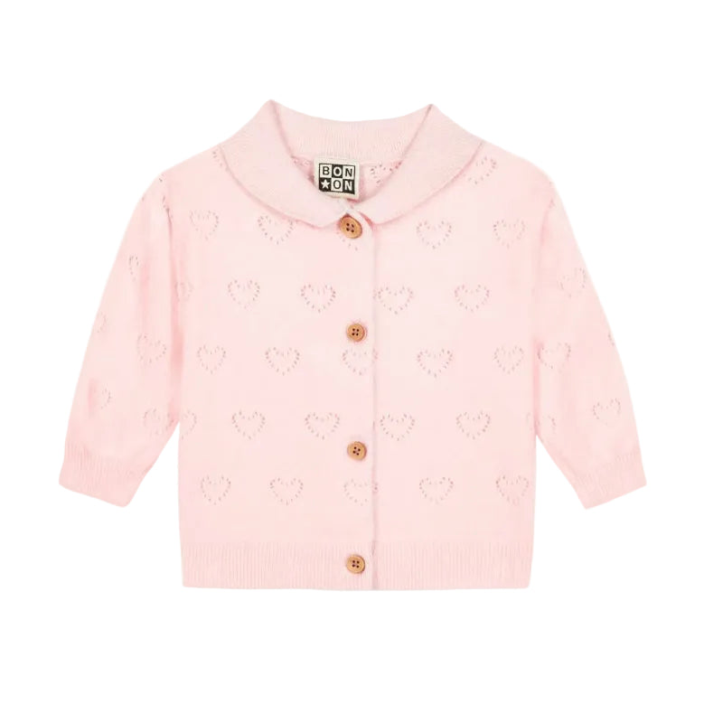 bonton lilou baby cardigan rose