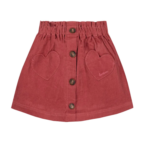 bonton polka corduroy skirt rose