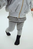 gray label leggings black/cream