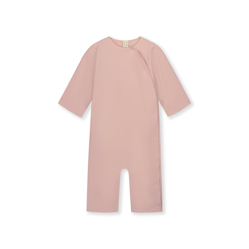 gray label baby playsuit faded pink