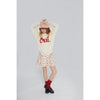 mipounet adela corduroy skirt ecru/red