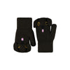 Black gloves with cat face design molo kenau mittens