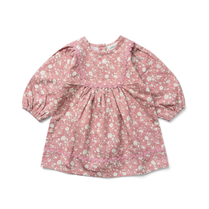 louis louise maha baby dress pink